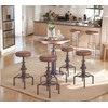 Topower Industrial Bar Table 31.5-41.3" Adjustable Pub Table Kitchen Dining