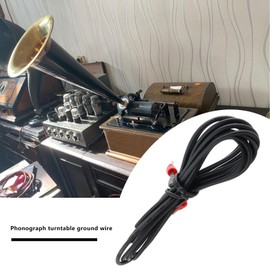 Be In Your Mind 2pcs Phonograph Turntable Ground Wire - 2m HiFi Grounding Earth Wire with 18AWG Cable and 5mm U-Type Connectors for Magnetic Cartridge Turntables