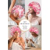 Vettres Double Layer Satin Bonnet for Sleeping with Detachable Eye