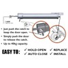 Pneumatic Door Closer, Aluminium Construction, Adjustable Speed, Black