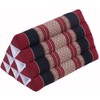 GURU SHOP Triangle Thai Cushion, Triangular Cushion, Kapok, Red, 30