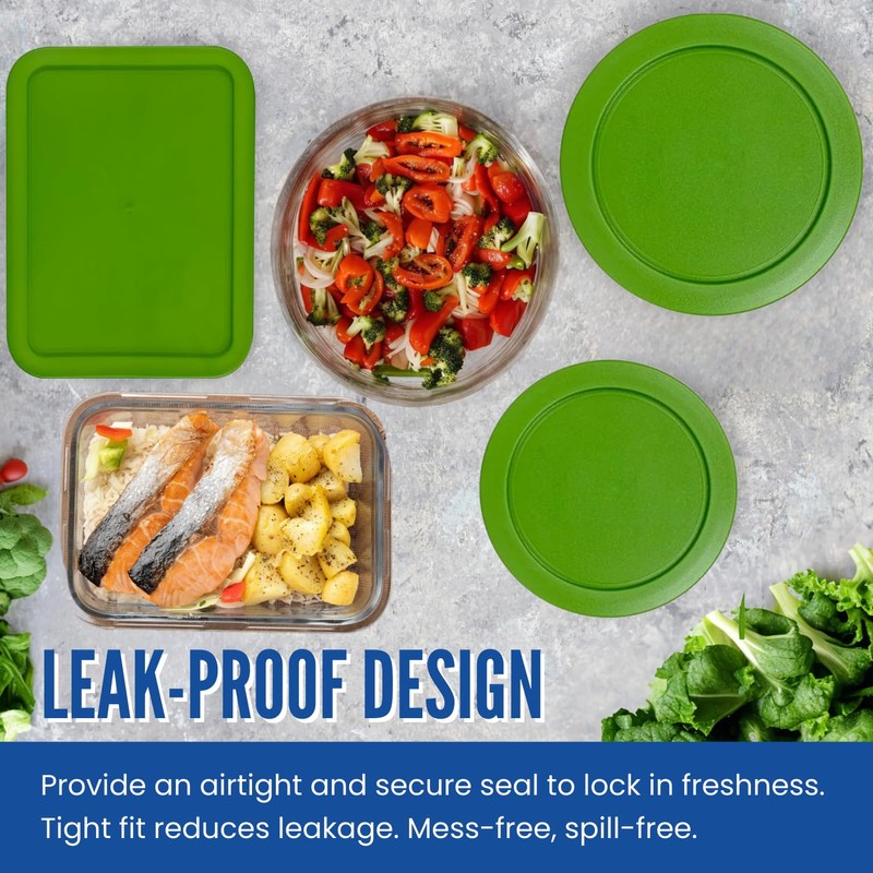 Replacement Lids for Pyrex Containers (1) 1-Cup (2) 2-Cup (2)