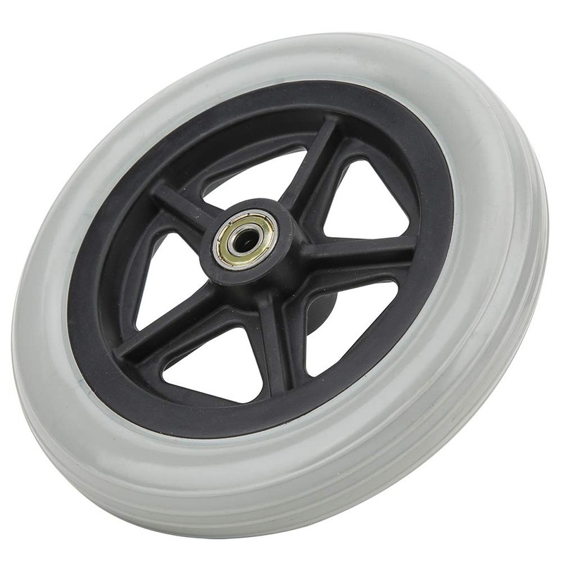 Wheelchair Front Wheels, 7 Inch Front Caster Disabled Anti-Slip Rubber