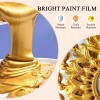 Pintura Dorada Base Agua Con Brocha Para Artesanías