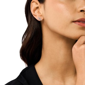 Emporio Armani Women's Stainless Steel or Semi-Precious Stone Push Back Earrings Silver Chalice