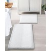 ILANGO White Bathroom Rugs Sets 2 Piece Non Slip Bath