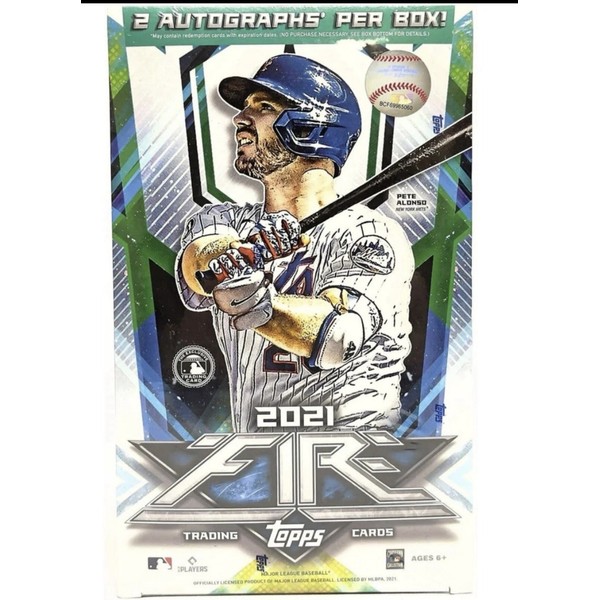 2021 Topps Fire Baseball Factory Sealed Hobby Box - 2
