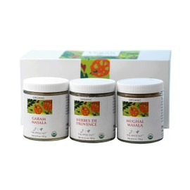 Ultimate Vegan Seasoning Gift Set - 3 Organic Spice Blends | Herbes de Provence, Garam Masala, Mughal Masala | Gourmet Spice Variety Pack for Plant-Based Vegetarian Cooking | All-Natural, Kosher, Vegan, Keto - No MSG -12oz