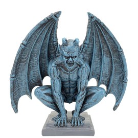 Romeeton Gargoyle Statue Resin Angel Sculpture Winged Devil Figure Craft Model Home Decoration(B)