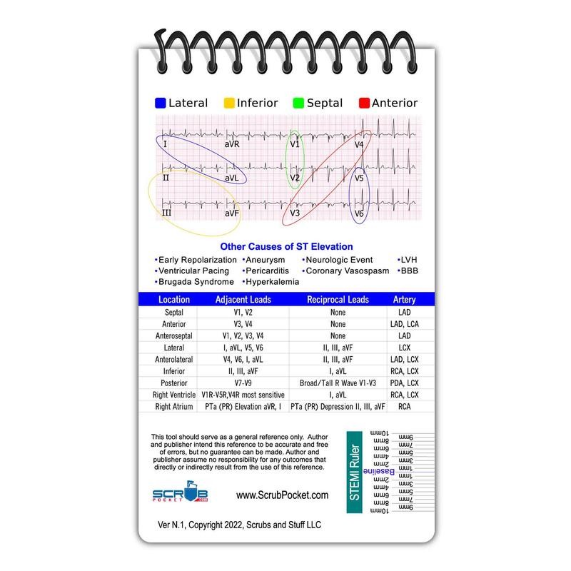 Scrub Pocket EKG 3x5" Notepad - Heavy Duty Reusable Covers