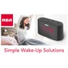 RC551 Digital Clock Radio, Black; Dual Wake Alarm, Sleep Timer,