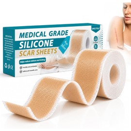 Tiritas de silicona para cicatrices, 4 cm x 300 cm, rodillo de cicatrices para el cuidado de cicatrices, de silicona premium, para la sección C, queloides, acné, lesiones y quemaduras