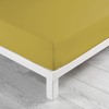 douceur d'intérieur, Fitted Sheet (160 x 200 cm) Linen Yellow,