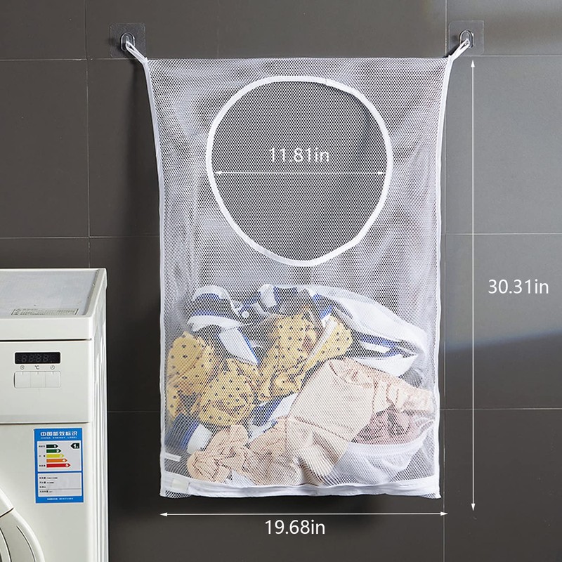 Resdenio Hanging Laundry Hamper Bag, Portable Laundry Bag, 30 x