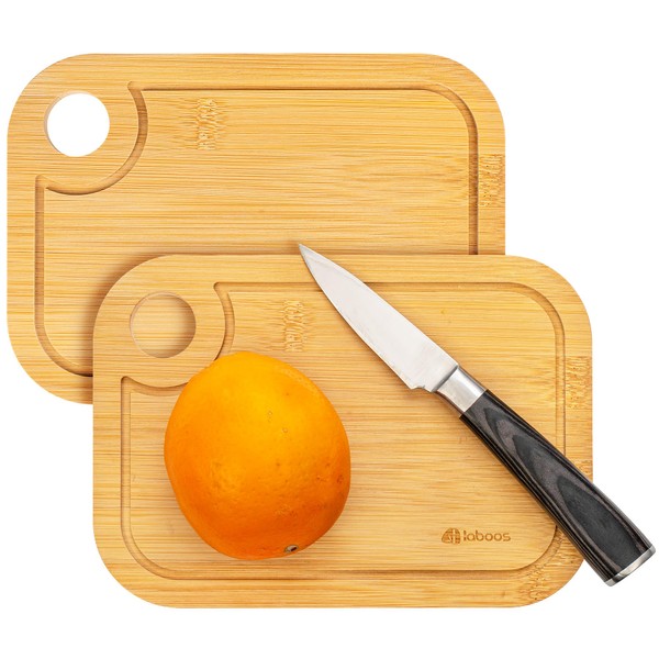 Mini Bamboo Cutting Board Set of 2 - Small Wooden