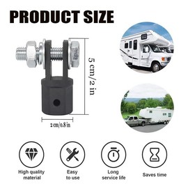 Rv Scissor Jack Drill Adapter, 1Pc Scissor Jack Drill Adapter, 1/2 Scissor Jack Adapter, Rv Scissor Jack Socket Drill Adapter, Scissor Jack Adapter for 1/2 Inch Drive Impact Wrench for Leveling Jacks