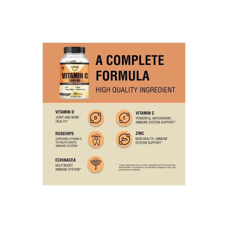 Happi Mi Vitamina C 2000 Mg Con Zinc 40 Mg