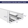 COSHOMER 5FT Bypass Door Hardware, Closet Door Track Kit, Top-Mounted