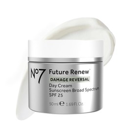 No7-Future Renew Damage Reversal Day Cream SPF 25 - Crema facial antienvejecimiento con SPF para daños solares visibles - Protege, hidrata y revierte 