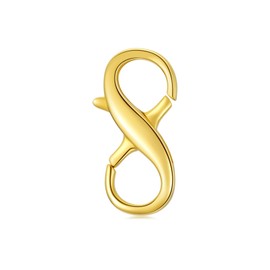 10K Gold Jewelry Clasp Necklace Extender Clasp Bracelet Extension Connector for DIY Necklace Bracelet Anklet Jewelry Making (Style 11)