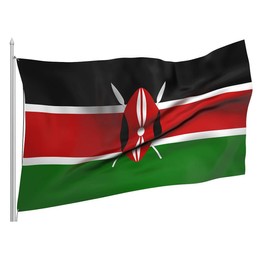 3x5 Ft Kenya Flag Large Flag Of Kenya 90 X 150cm With 2 Brass Grommets Kenya National Flag For Party Festival Procession Celebration Sport Activities Garden Home Indoor Outdoor Decoration