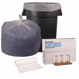 Boardwalk H8647HWKR01 43 in. x 47 in. 56 gal. 0.6 mil Low-Density Waste Can Liners - White (100/Carton)