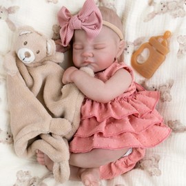 Aori Realistic Reborn Baby Dolls - 20" Lifelike Sleeping Newborn Girl with Magnetic Pacifier, Poseable Limbs, Hand-Painted Skin, Soft Body for Girls 3+