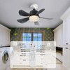 18" Socket Fan Light with Remote, Dimmable LED Ceiling Fans