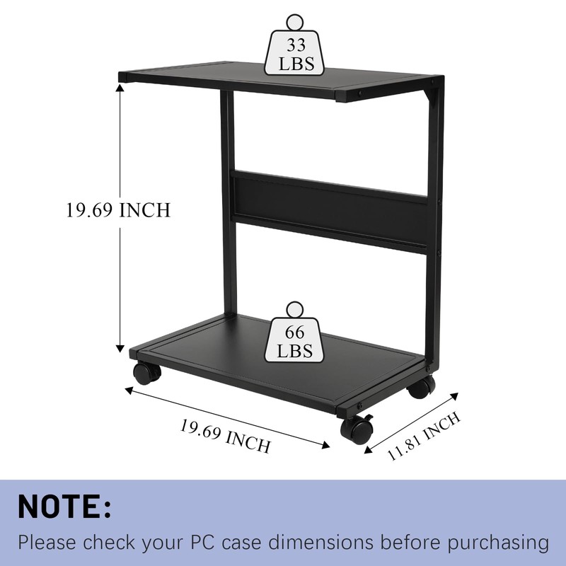 Bfttlity PC Stand Computer Tower Stand 2-Tier Metal CPU Holder