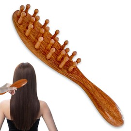 PASDUCHAS Loc Brush for Dreads, Wooden Dreadlock Lint Brush for Sisterlocks Microlocs, Scalp Massager Comb