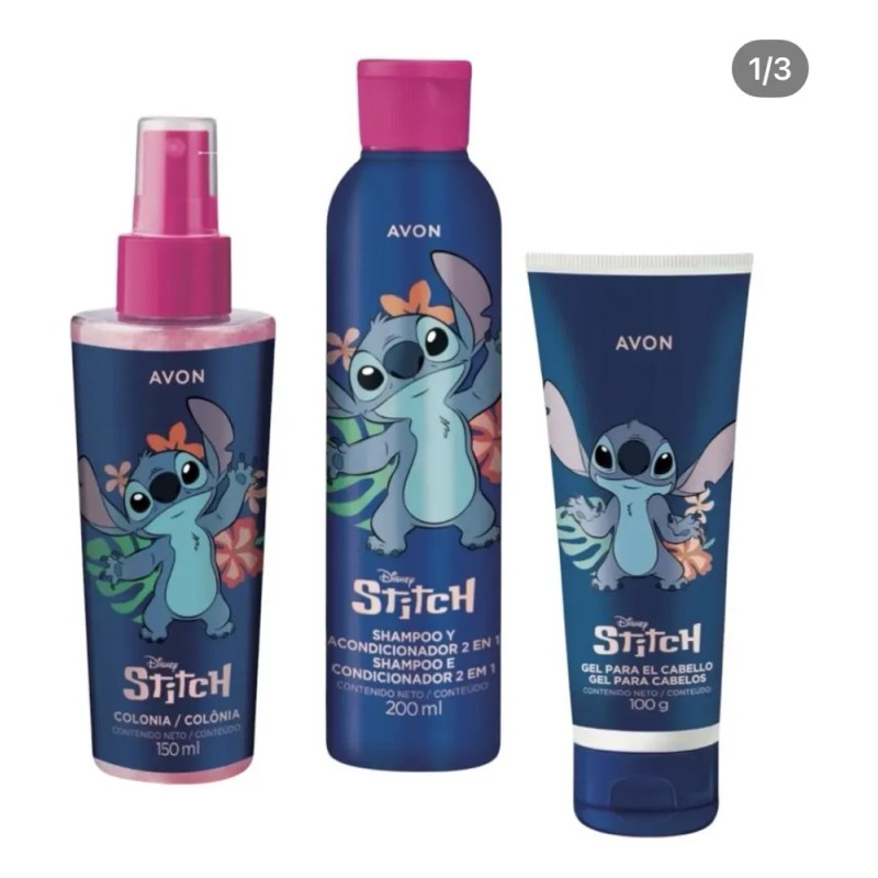 Set Stich Avon Colonia, Shampoo, Gel Y Obsequi