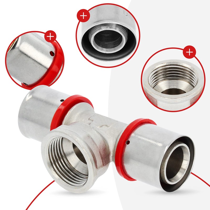 T-Piece PEX Press Fitting 25 x 1 Inch x 25