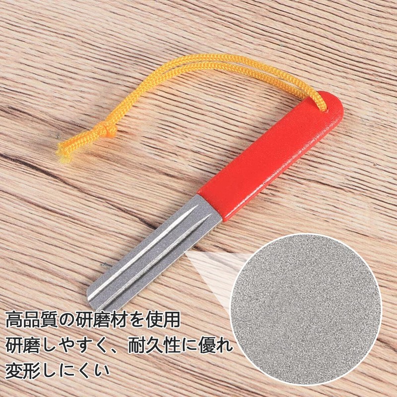 Hook Sharpener, 2-Pack, Diamond File, Fishhook Sharpener, Grinder, Needle Sharpener,