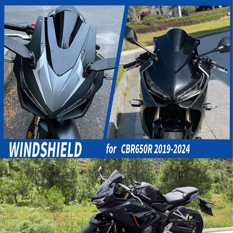 SHINKXMT Motorcycle Windscreen CBR650R Windscreen Wind Deflector Visor Cover Compatible