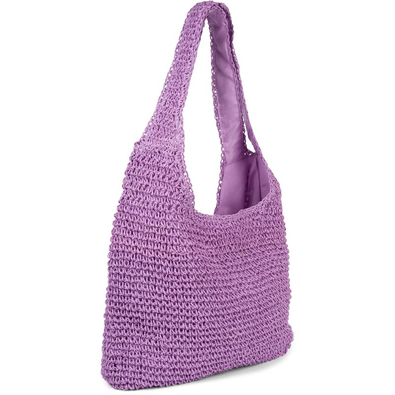 styleBREAKER Women's Paper Straw Bag with Long Wide Handles, Beach