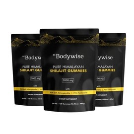 Be Bodywise Pure Himalayan Shilajit Gummies | With Ashwagandha, Gokshura & other herbs | No added sugar |120 Gummies:_3 pack(360 count)