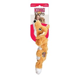 KONG - Scrunch Knots Fox - Internal Knotted Ropes and Minimal Stuffing for Less Mess - Medium/Large