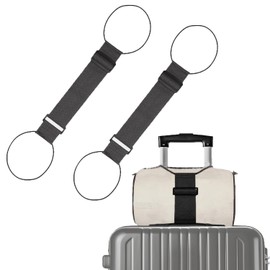 2-Piece Elastic Luggage Straps, Adjustable Travel Packing Ties Durable Nylon Straps for Suitcases rucksacks, Portable Travel Accessories