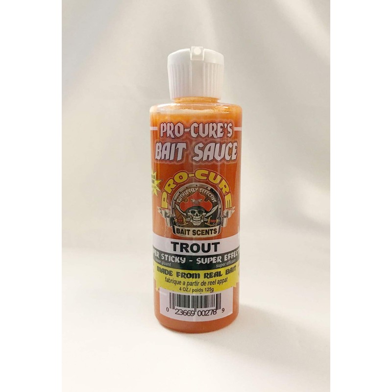 Pro-Cure Trout Bait Sauce, 4 Ounce,Orange