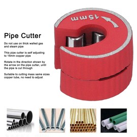 Pipe Cutter, Tube Cutter 15mm Replaceable Cutter Wheel for Copper Pipe, Aluminum Pipe