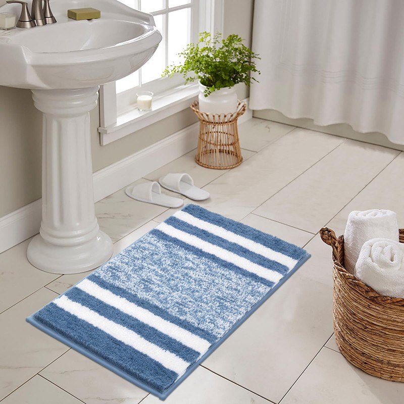 Pauwer Soft Bath Mats, Microfiber Fluffy Non Slip Bathroon Rug