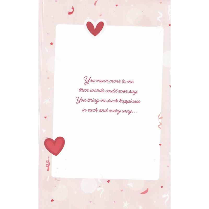 Romantic Valentine's Day Card for Girlfriend, Extra Large 30.5 x