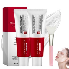 3 Pieces Collagen Night Wrapping Mask Collagen Mask Overnight Glass Skin Mask Korean Collagen Mask Face Overnight Collagen Mask Korea Elastic Moisturising for All Skin Types with Brush