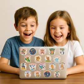 300 PCS Motivational Stickers for Kids – Cartoon Animal Reward Stickers for Teachers and Parents, Waterproof Vinyl, Cute Encouragement Quotes for Classroom, Students Incentives, Positive Reinforcement