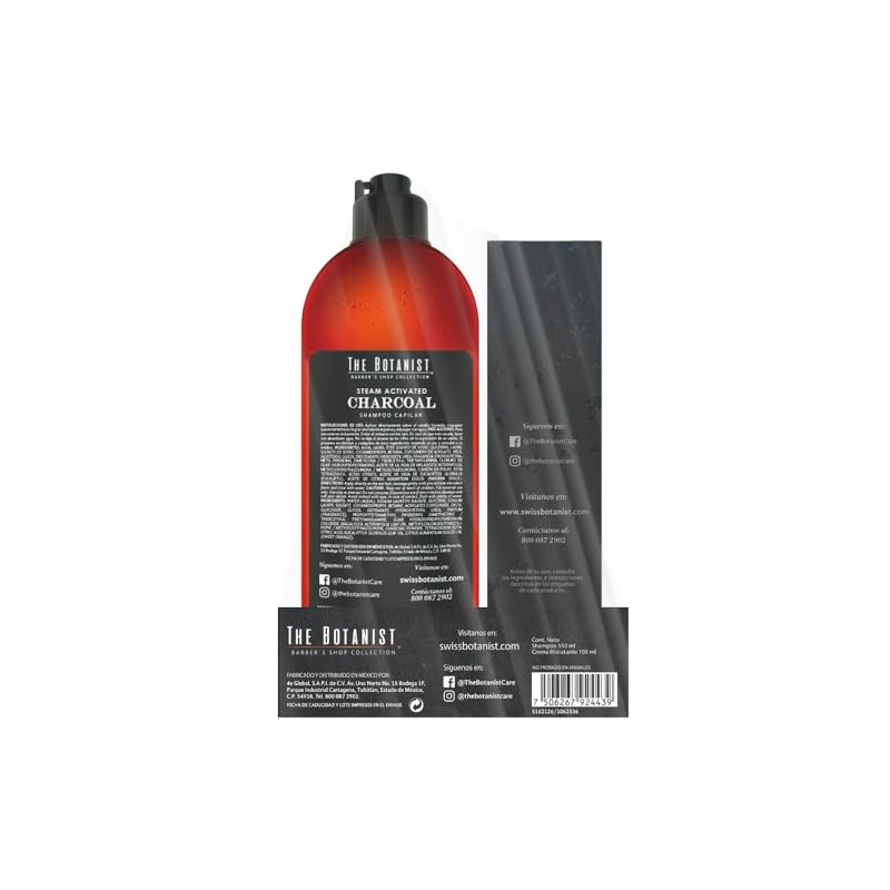 THE BOTANIST 2Pack Barber Collection, Shampoo Charcoal 500 ml +