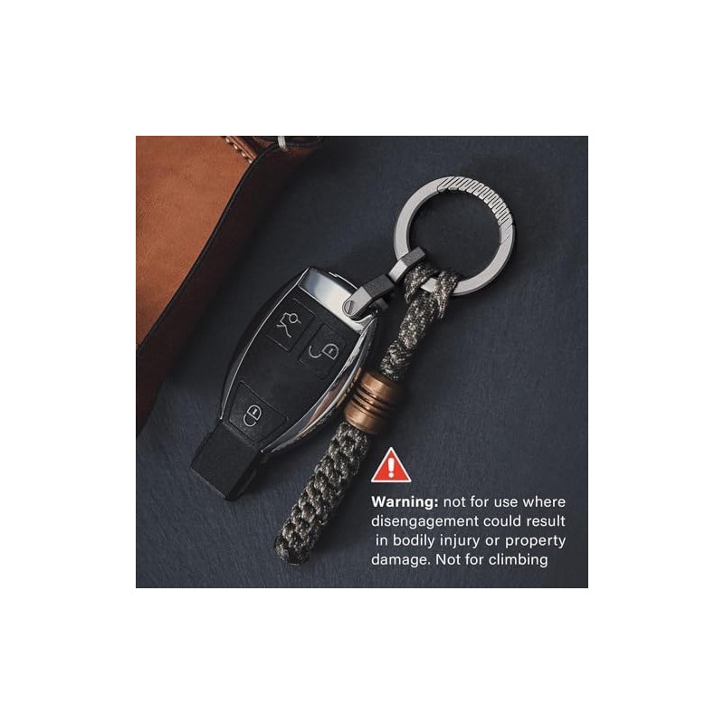 MecArmy Circle Keychain, Titanium Carabiner EDC Key Ring Clip, Anti-Lost