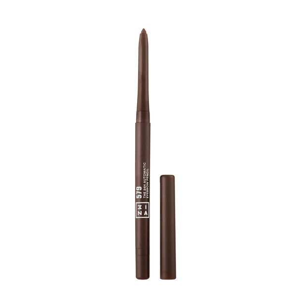 3INA The 24H Automatic Eyebrow Pencil 579 - Defines And Fills Your Eyebrows - Offers A 24H Waterproof Formula - Features An Integrated Sharpener And Automatic Format - Creamy - Dark Brown - 0.011 Oz