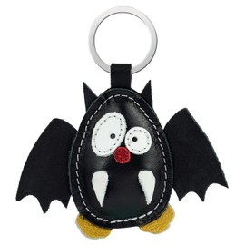 Simaru Animal strong key ring made of high-quality genuine leather, made in the EU, perfect for Christmas, birthday, anniversary, find your favourite animal, Bat