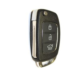 SALPIE Replacement 3 Button Remote Key Fob Shell Case with Blade Black Compatible with Hyundai i20 i30 i40 ix20 ix30 ix35 ix45 ix55 Tucson Santa Fe Elantra Accent (GUSCIO, GUSCIO)