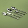 Gourmet Settings 5-Pieces Hostess Silverware Silver Tear Collection Polished Metal